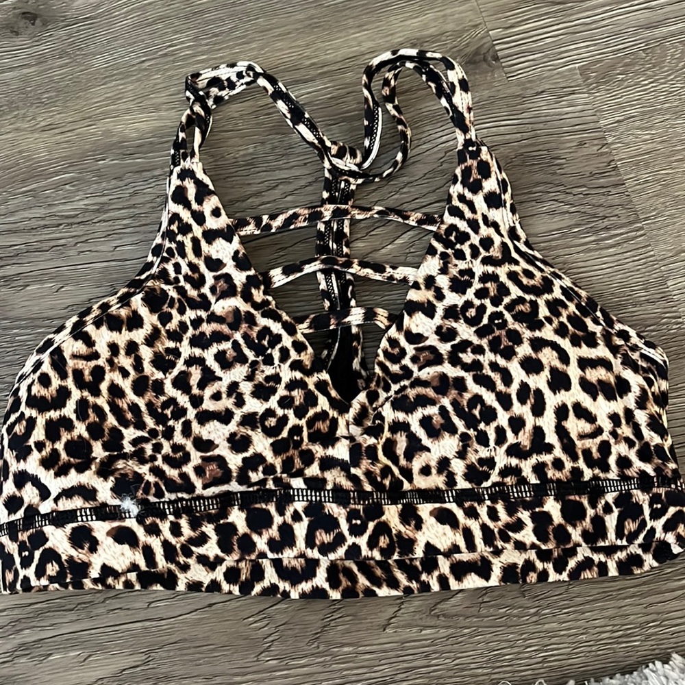 Never Worn Cheetah ZYIA grid bra